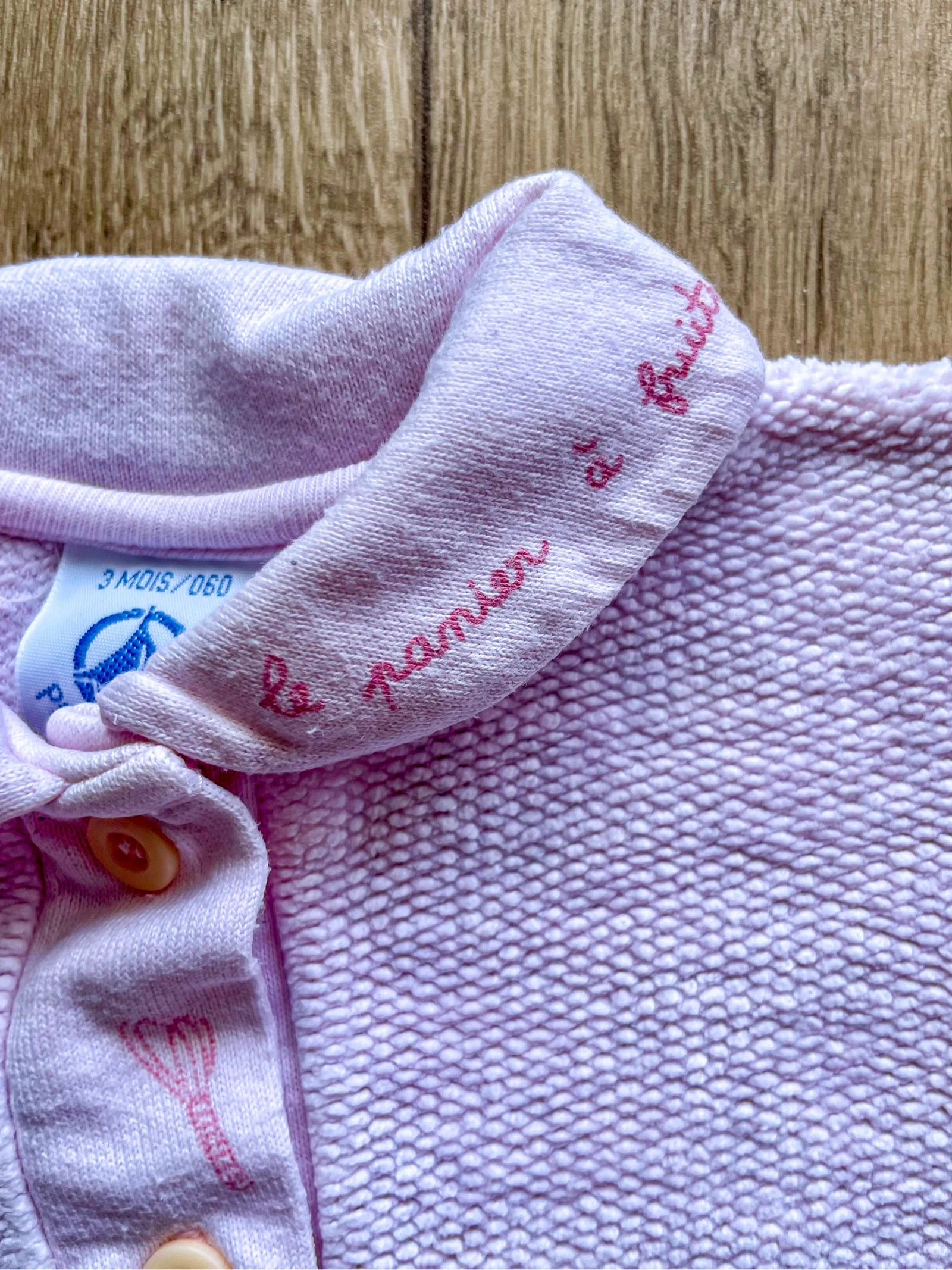 Roze jumpsuit Petit Bateau maat 3 maanden – photo 3